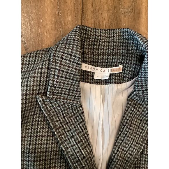 Veronica Beard SYBILLE HOUNDSTOOTH Double Breasted BLAZER JACKET size 0 - Picture 3 of 9
